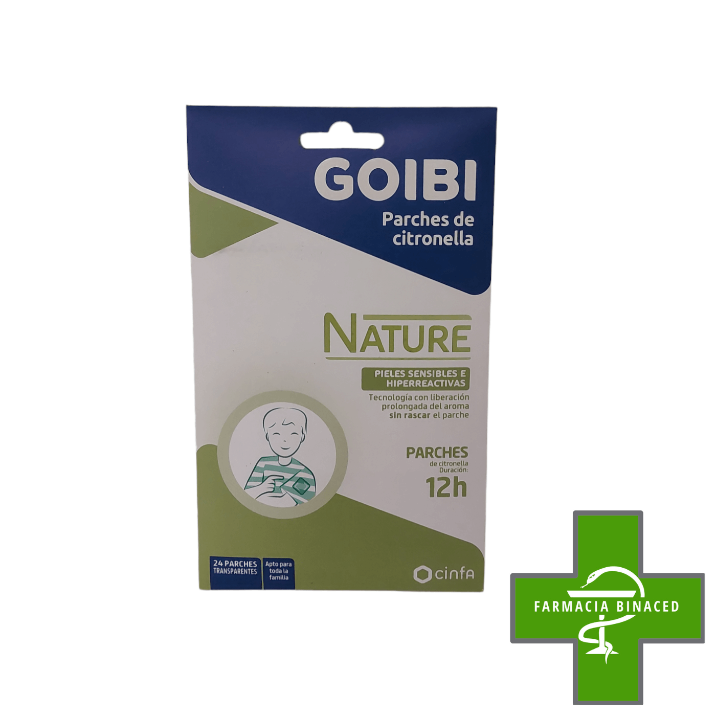 GOIBI 24 PARCHES TRANSPARENTES DE CITRONELA 